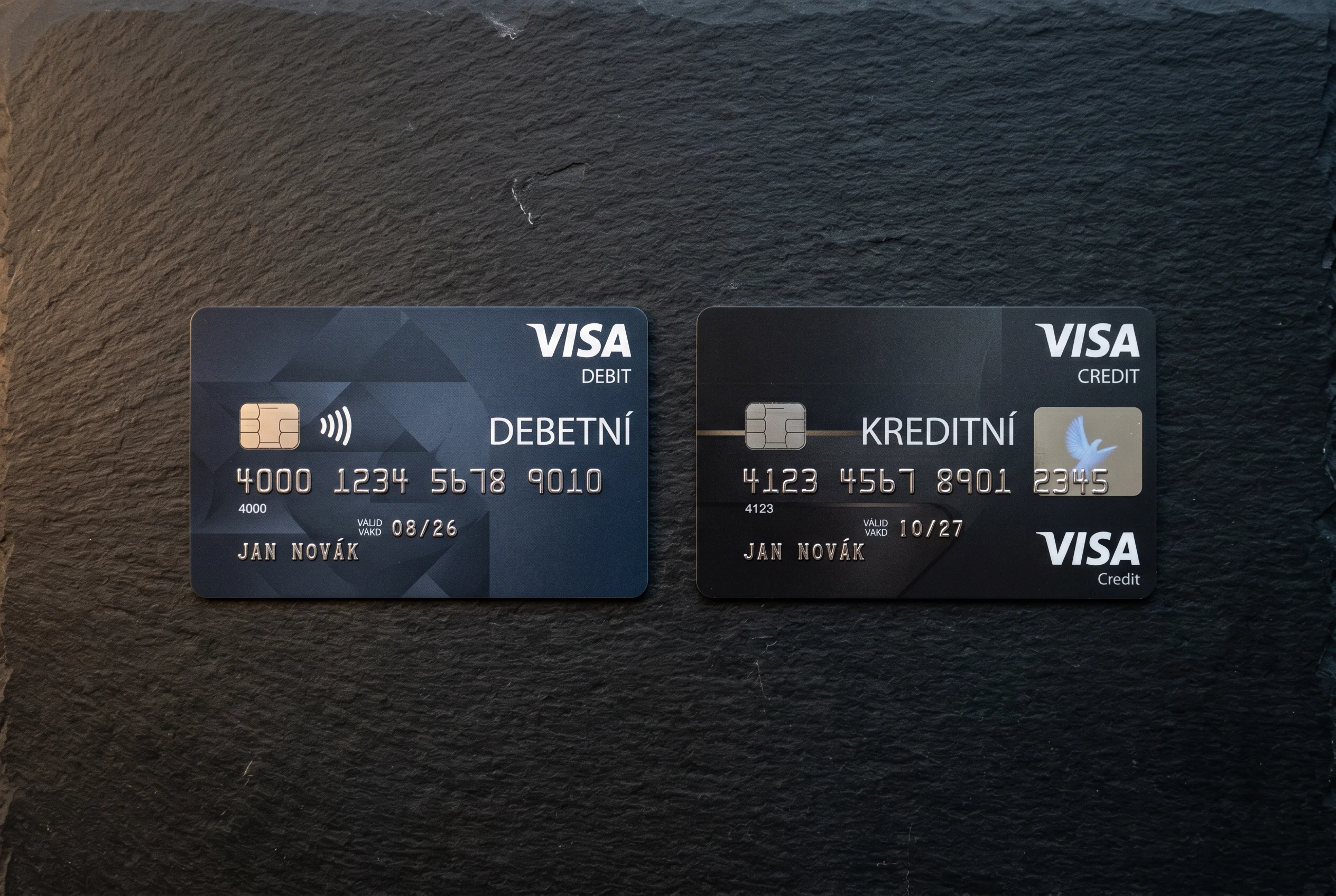 Srovnání debetní a kreditní Visa karty pro online sázení