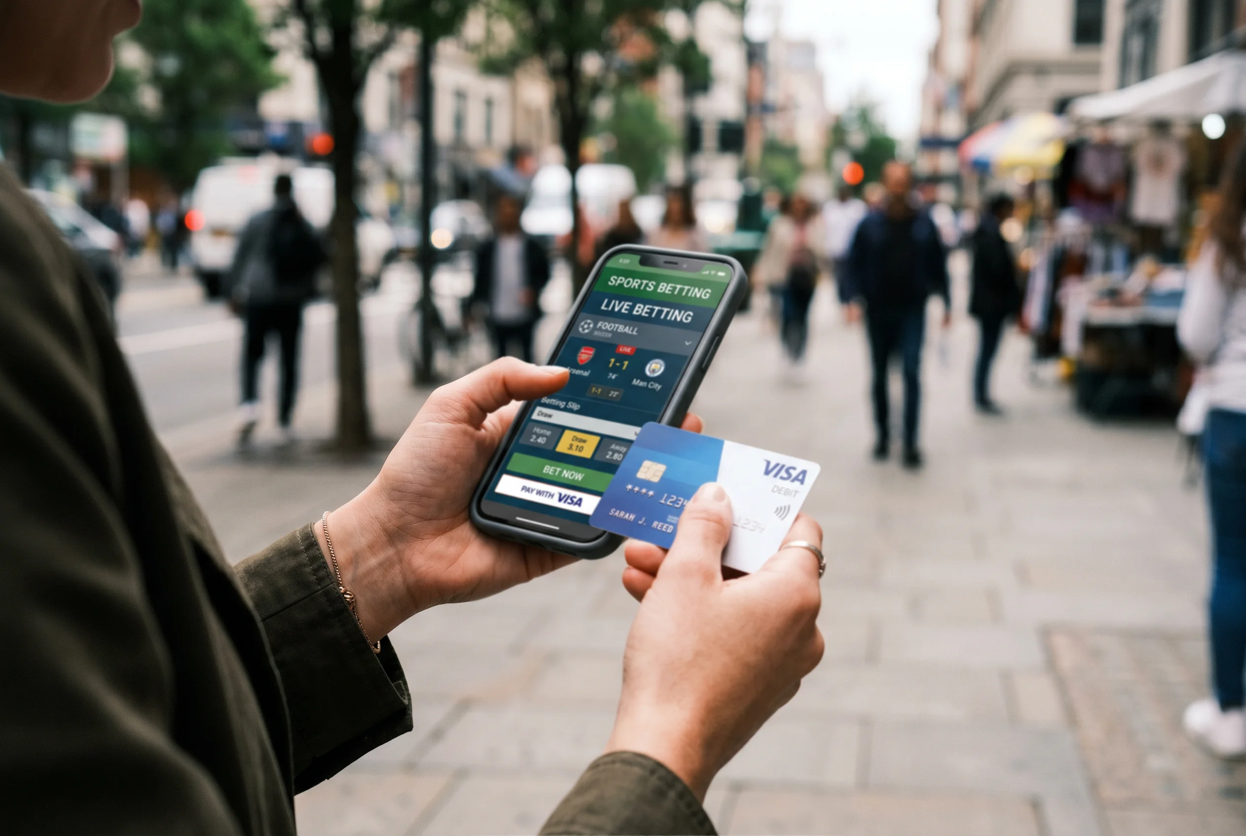 Vklad Visa kartou na sázkový účet z mobilního telefonu