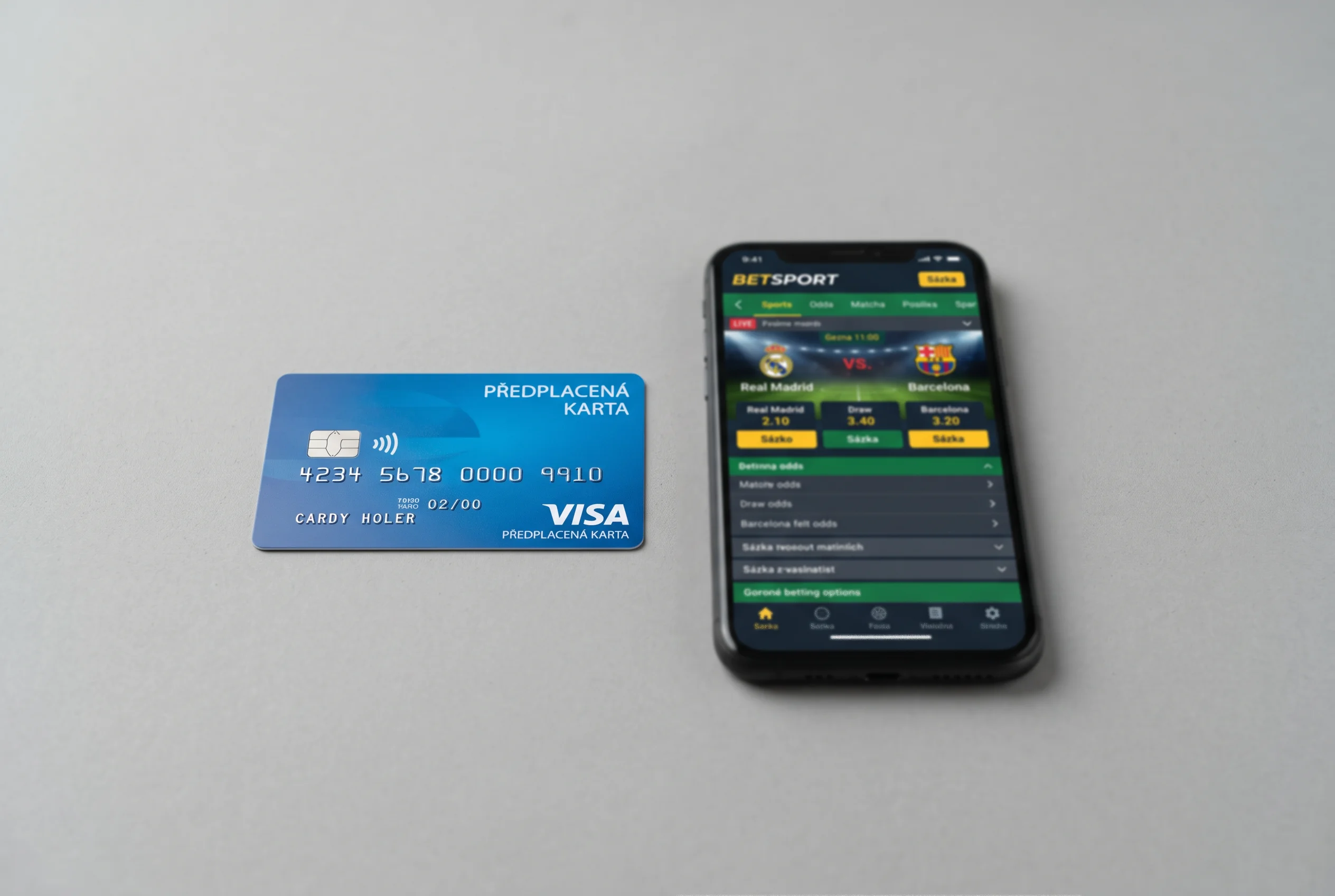 Předplacená Visa karta pro online sázení v Česku