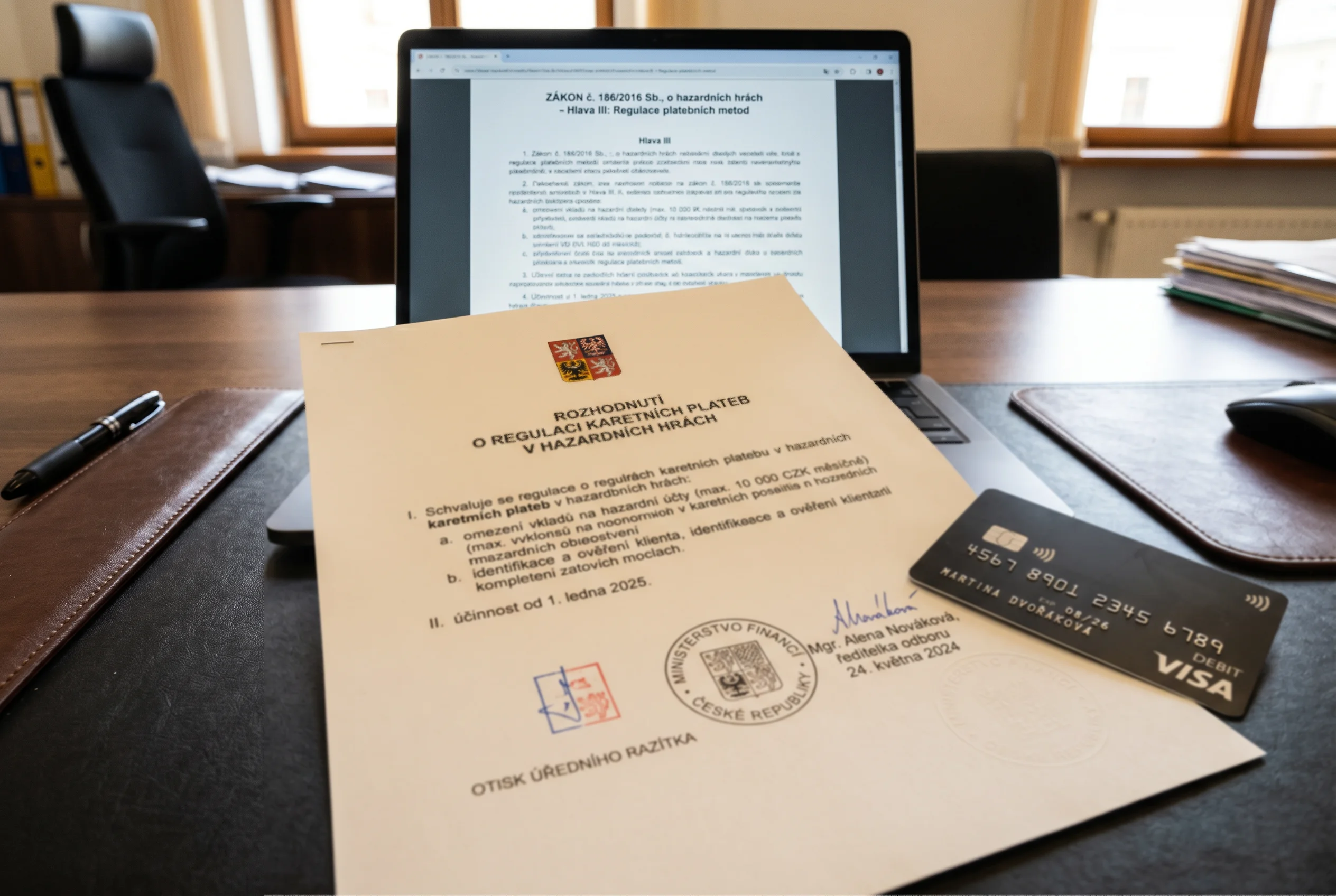 Regulace karetních plateb v českém hazardu podle zákona 186/2016
