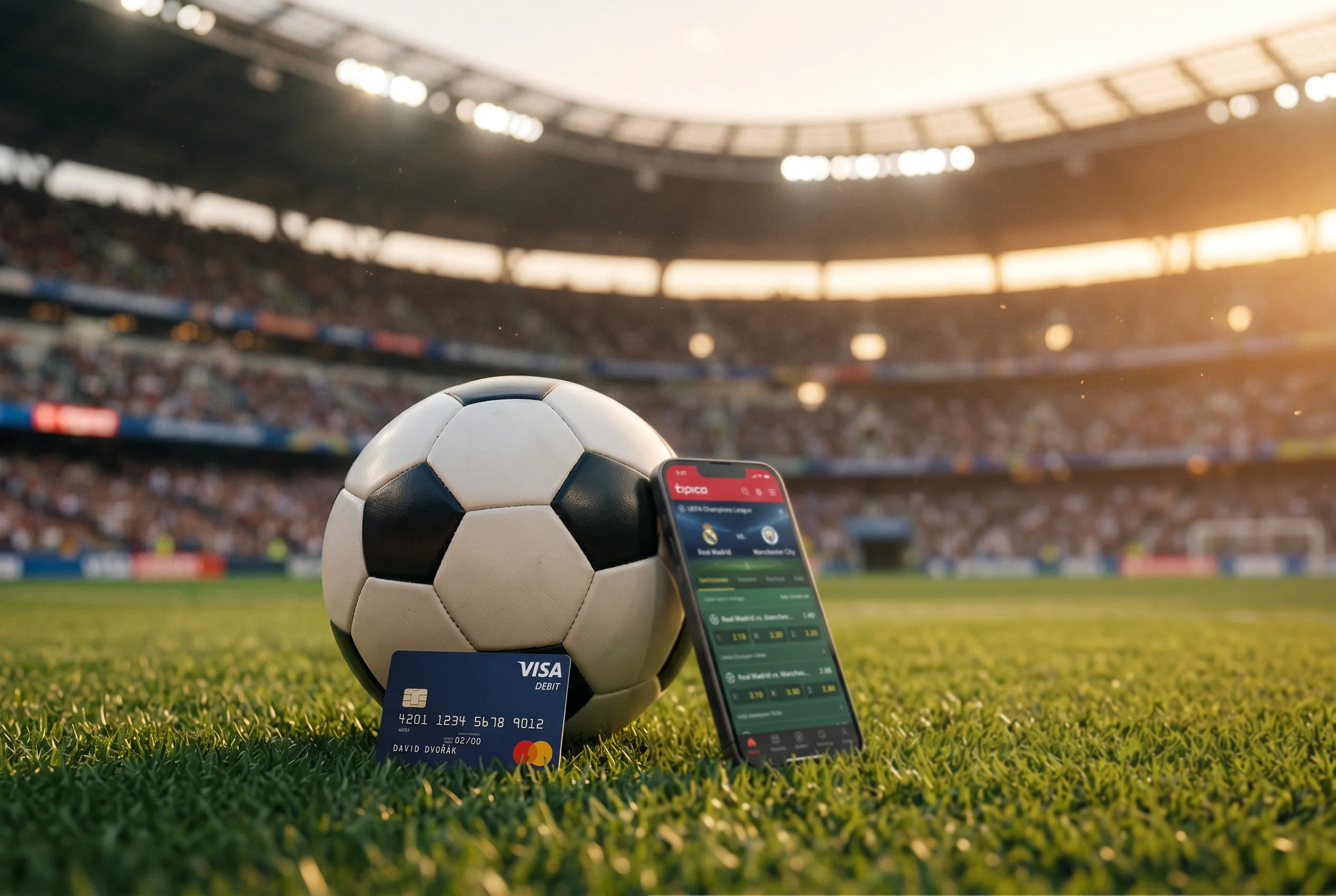 Sázení na fotbal s kartou Visa u českých kanceláří